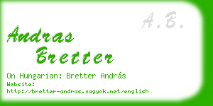 andras bretter business card
